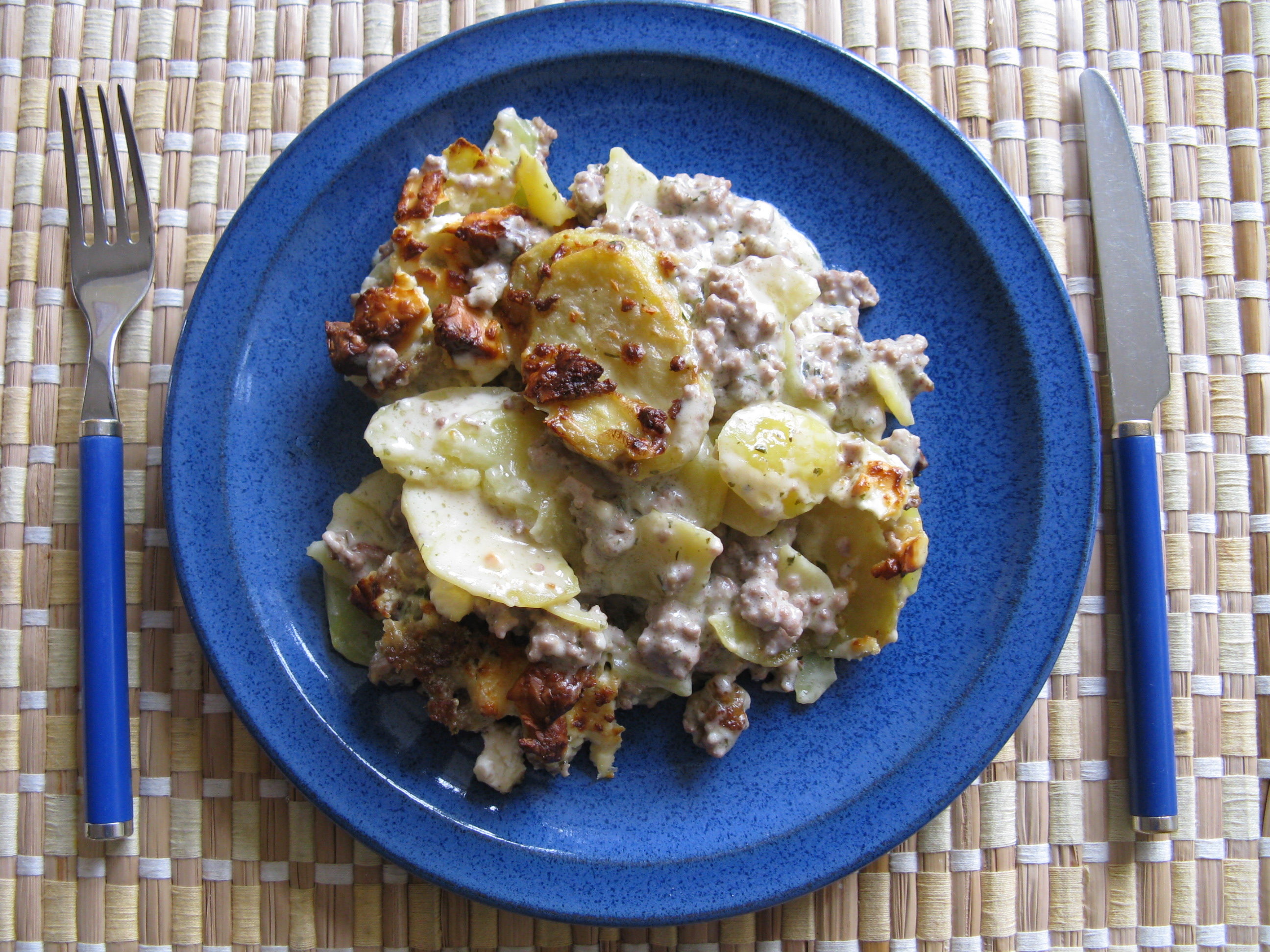 Rezept für Hackfleisch Schafskäse Auflauf